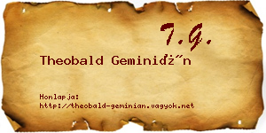 Theobald Geminián névjegykártya